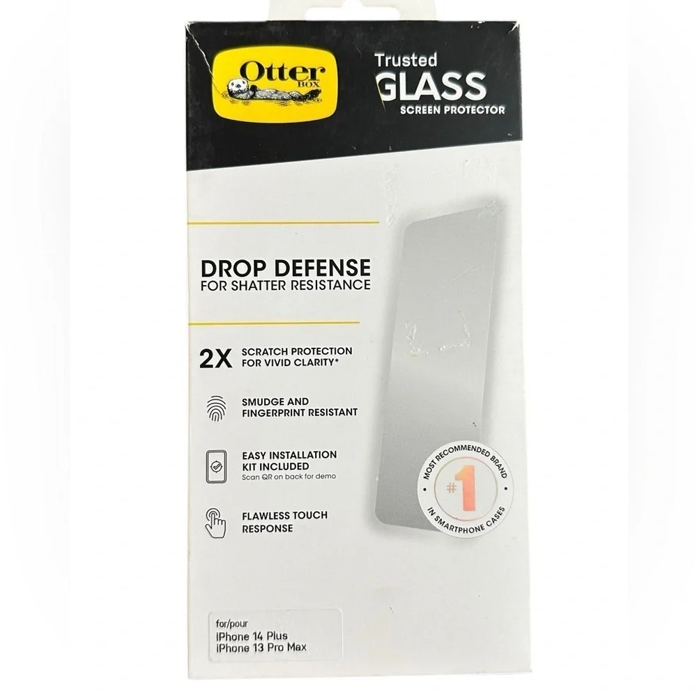 OtterBox Trusted Glass Screen Protector for iPhone NIB 2X Scratch Protection